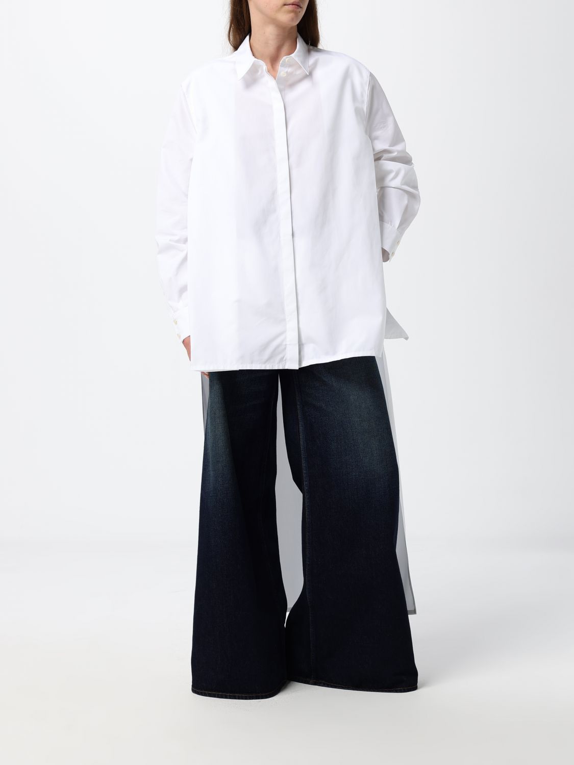 ALAÏA ALAΪA Asymmetric Shirt in White