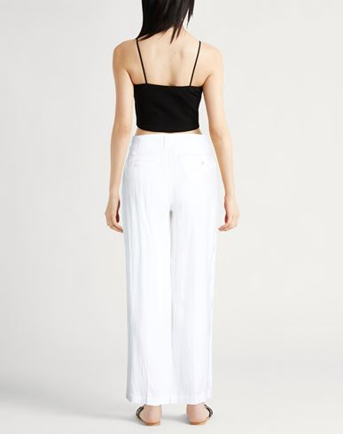 Woman Pants White Size 12 Linen