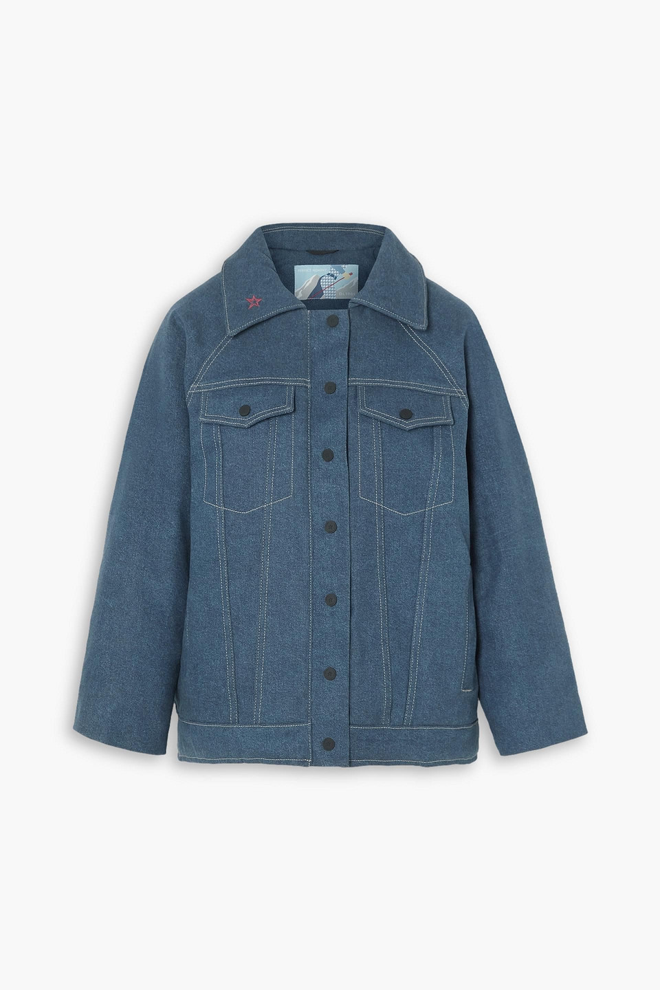 Corentine embroidered padded denim jacket
