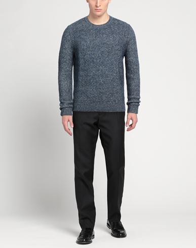 Man Sweater Blue Size 46 Cotton, Baby alpaca wool, Polyamide, Merino Wool, Elastane