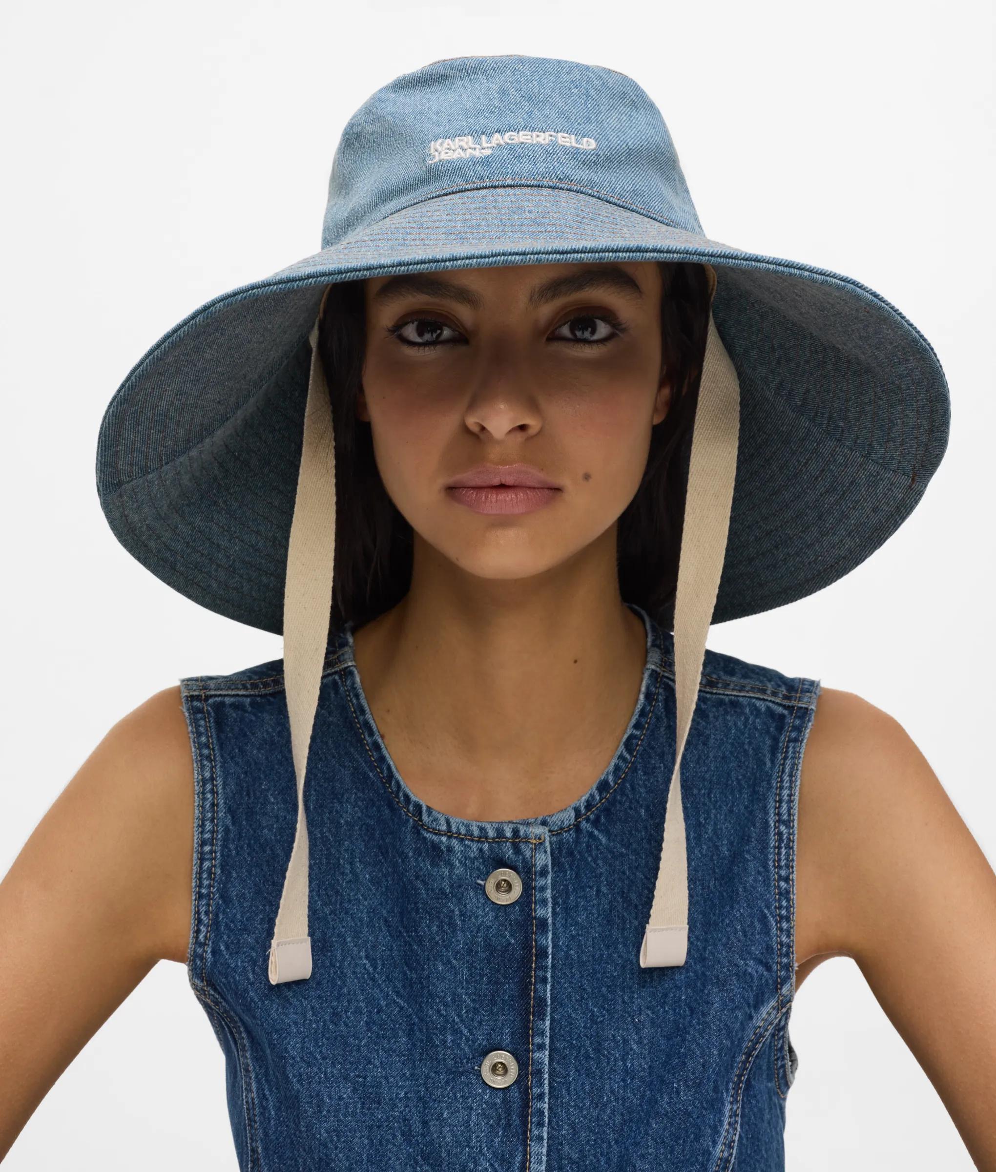 Kl Jeans - Bob À Bords Larges En Denim, Femme, Bleu Moyen Délavé, : One