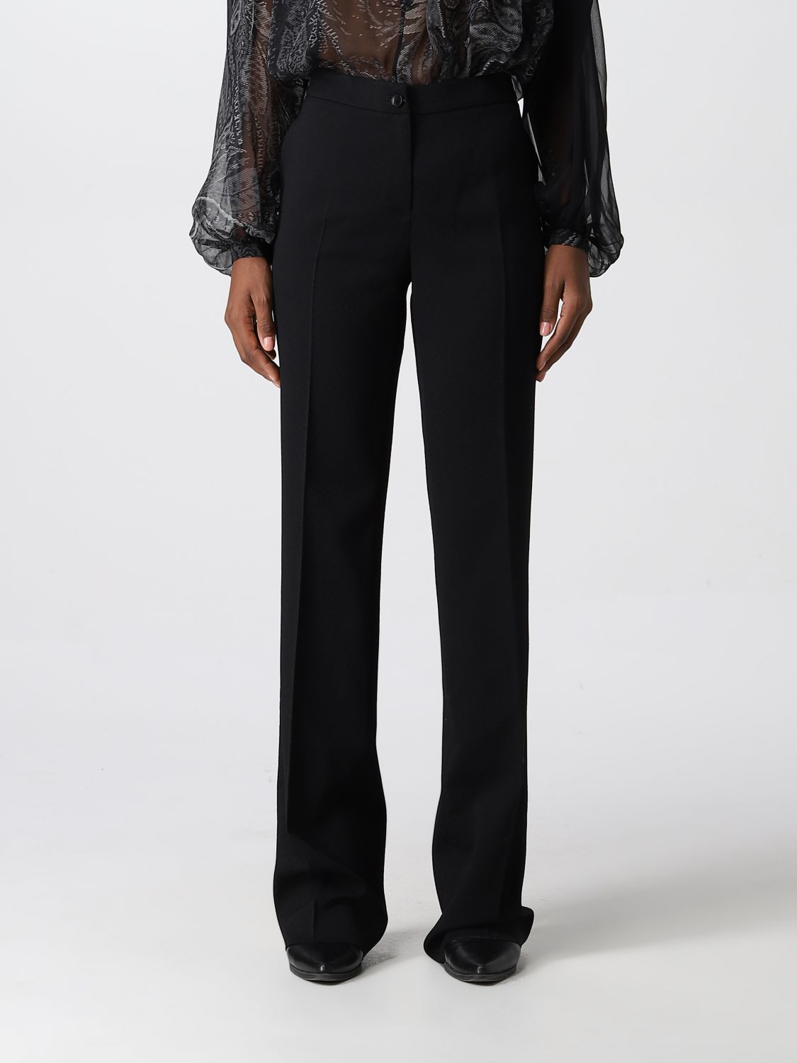 High-rise wide-leg trousers