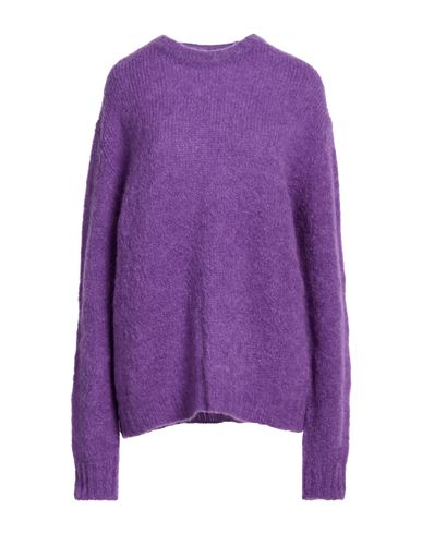 Woman Sweater Purple Size M Alpaca wool, Mohair wool, Polyamide, Elastane