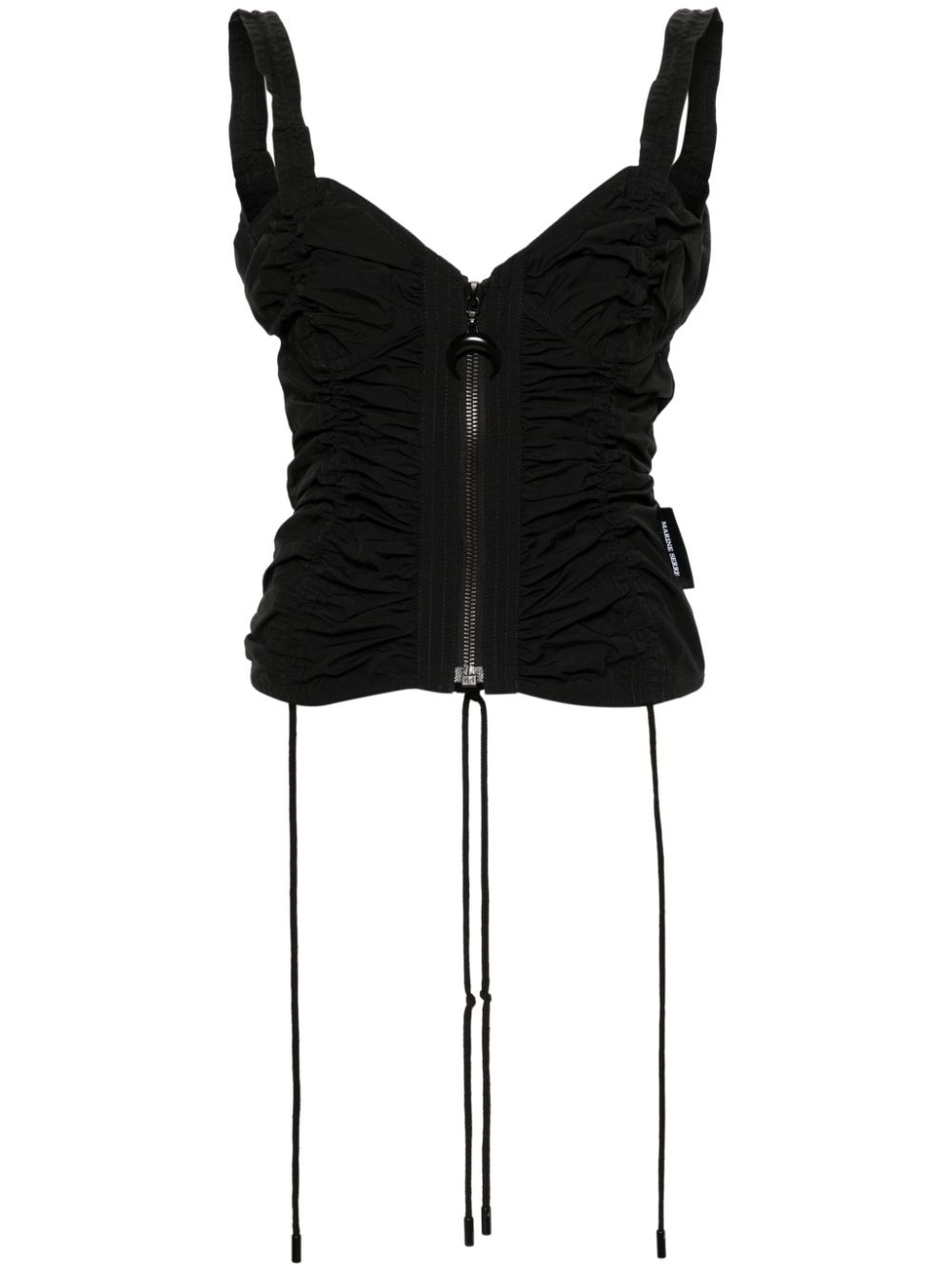 Ruched tank top - Black