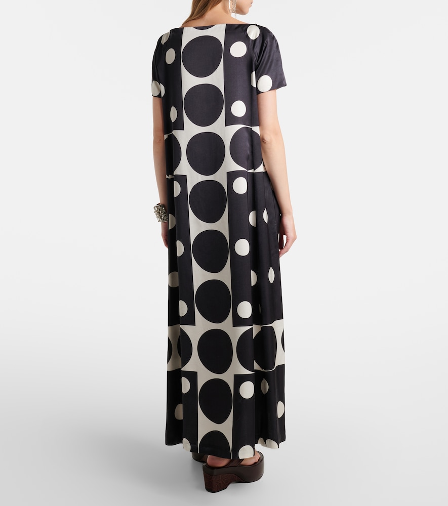 Polka-dot maxi dress