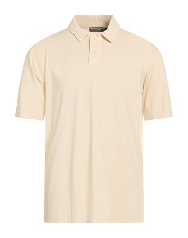 Lab Man Polo shirt Cream Size S Cupro, Cotton