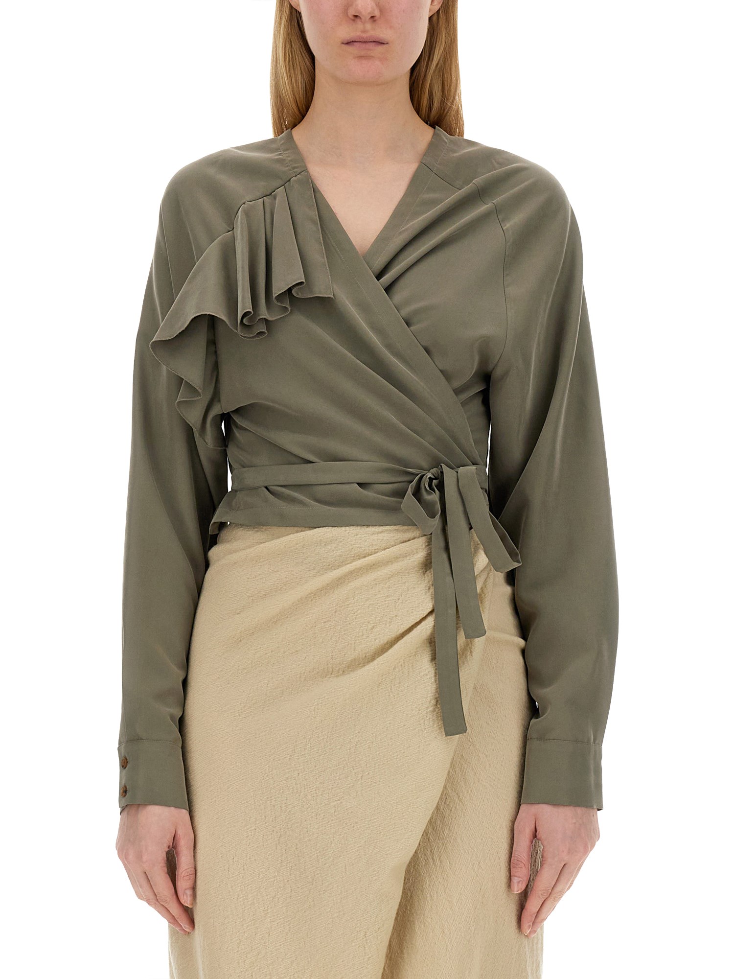 Top with ruffles