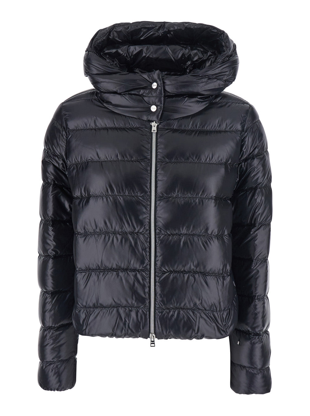 Quilted Technical Down Jacket — Black