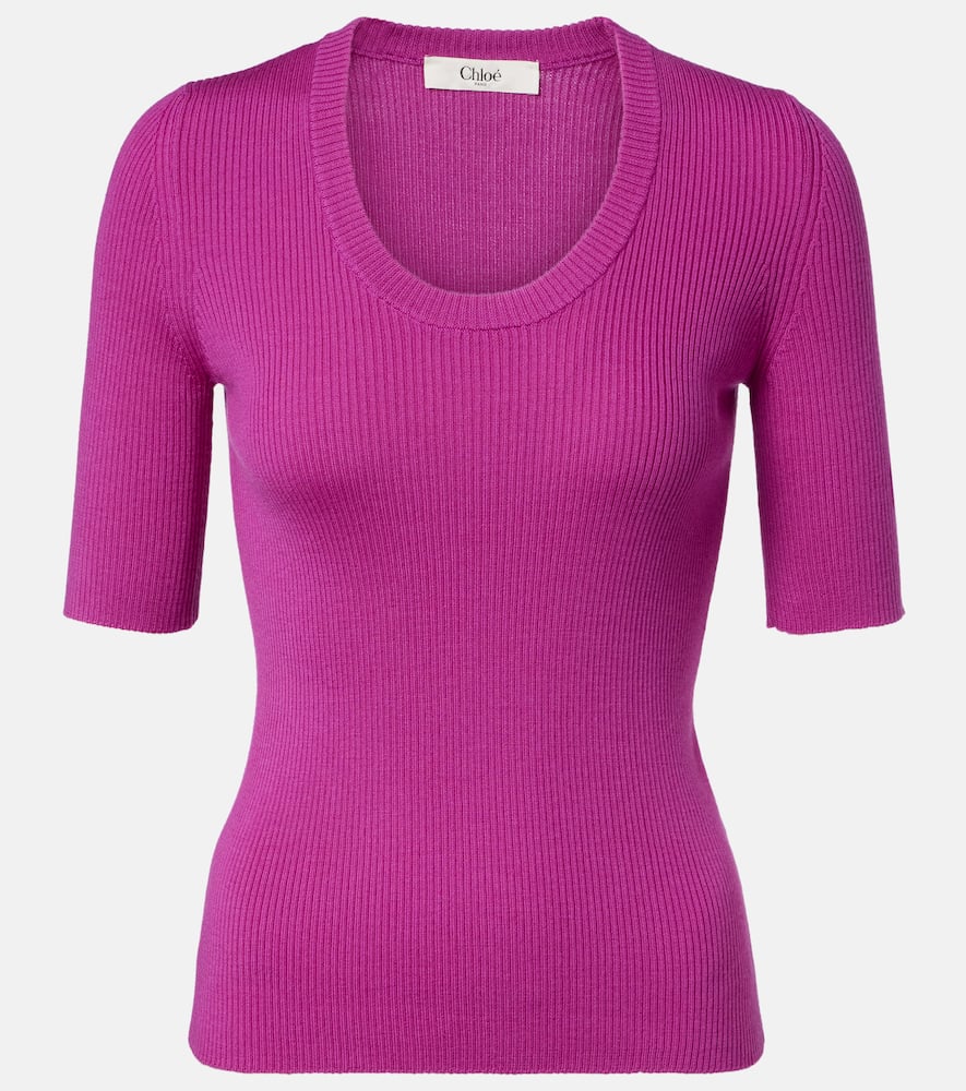 Chloé Ribbed-knit wool top