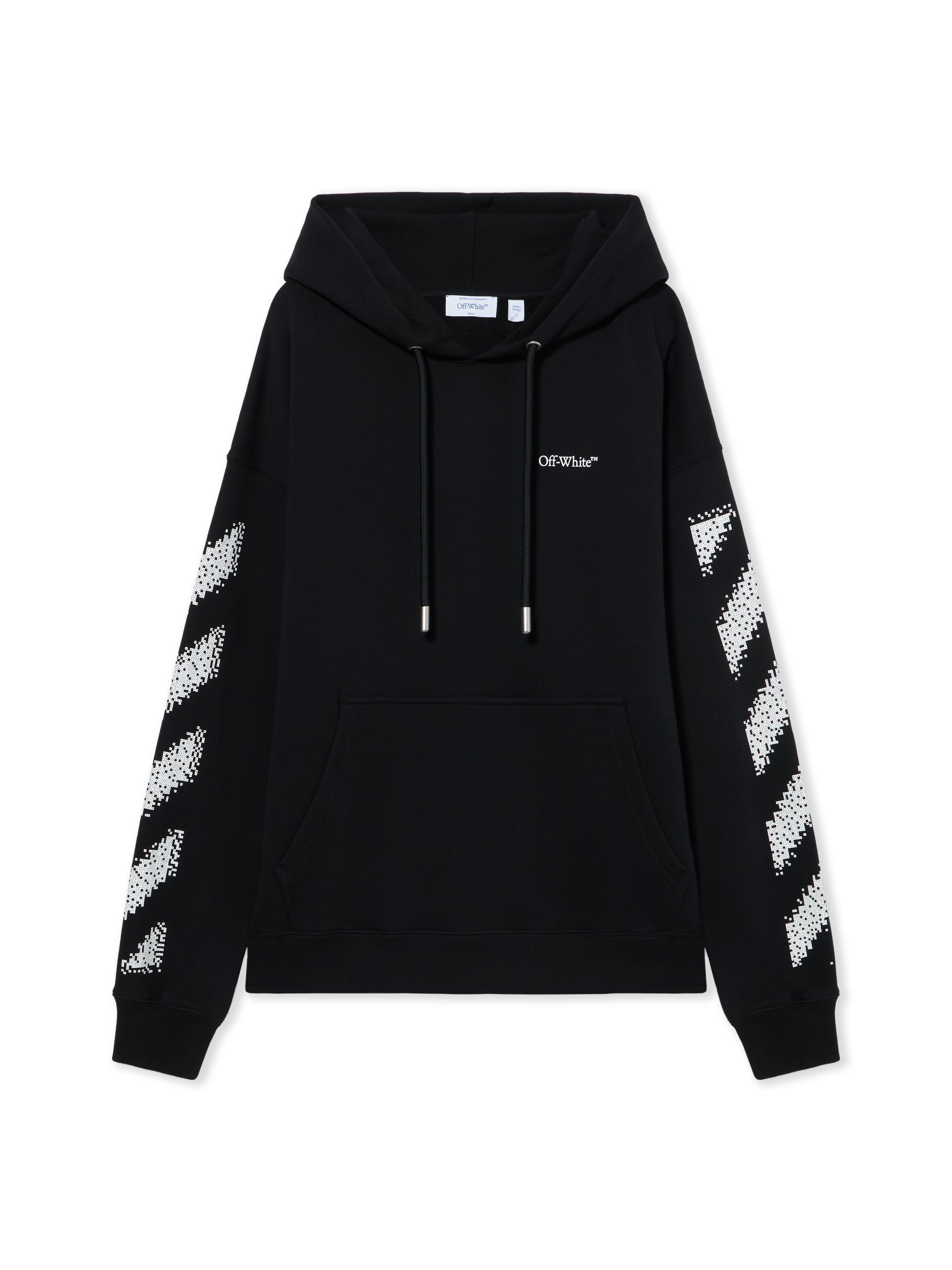 Pixel Diagonal Skate Hoodie - Male Sweatshirts Black