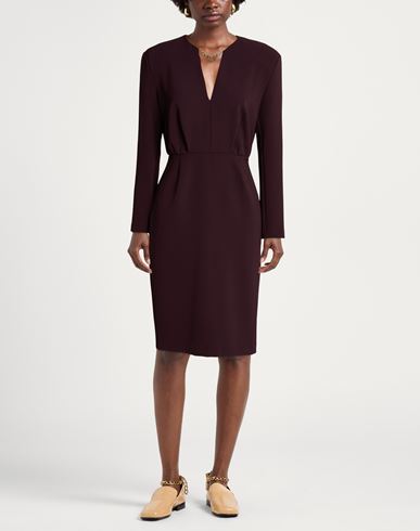 Woman Midi dress Burgundy Size 6 Polyester, Elastane