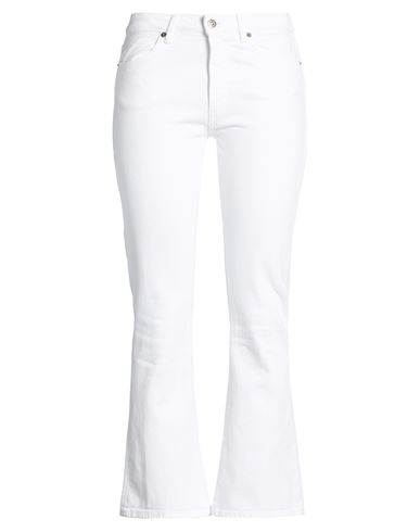 Woman Jeans White Size 27 Cotton, Elastane