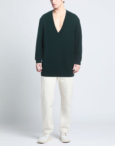 Seven Gauge Man Sweater Dark green Size 1 Wool