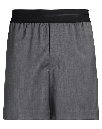 Man Shorts & Bermuda Shorts Lead Size 33 Virgin Wool