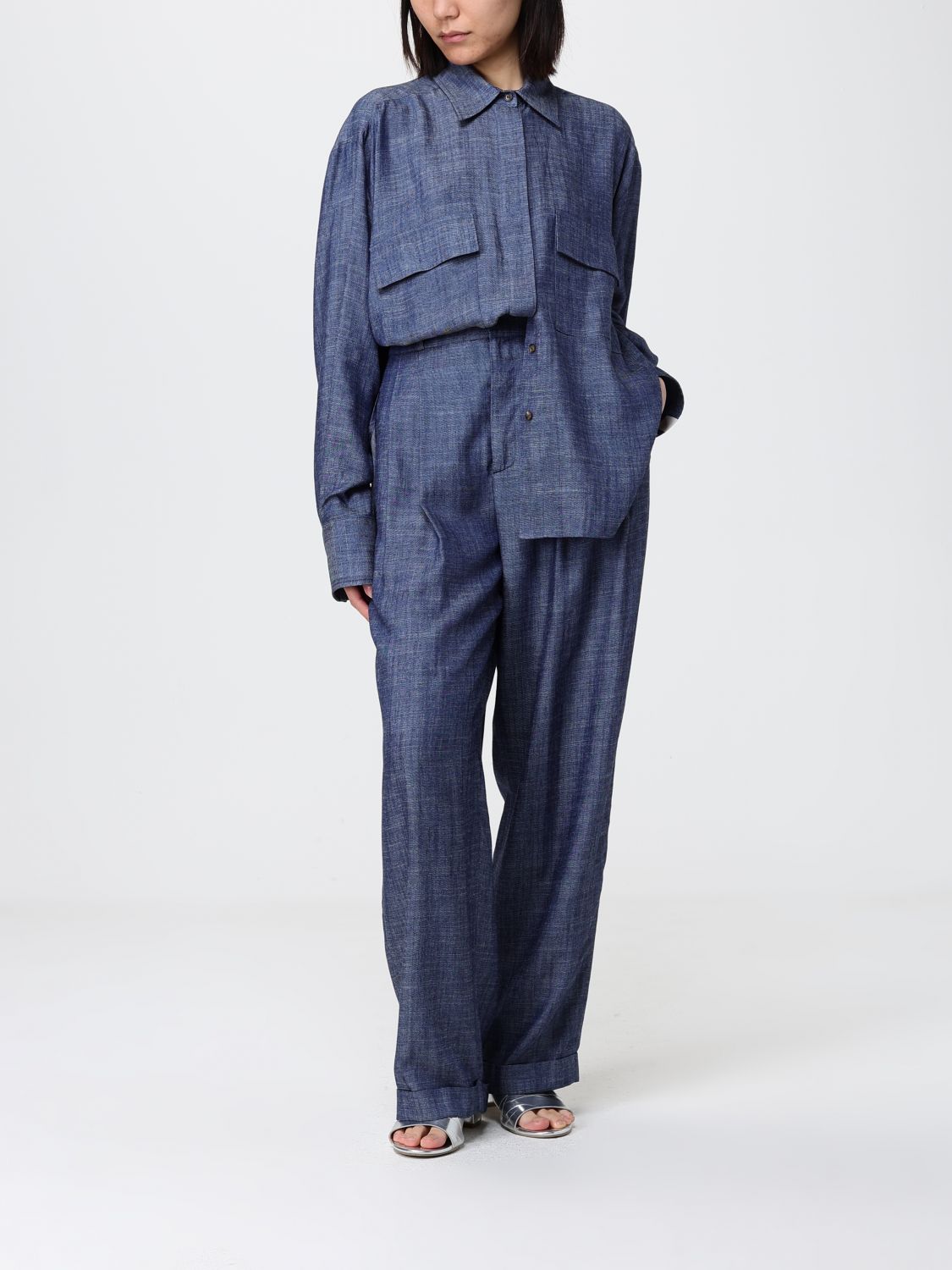 Pants Woman color Blue