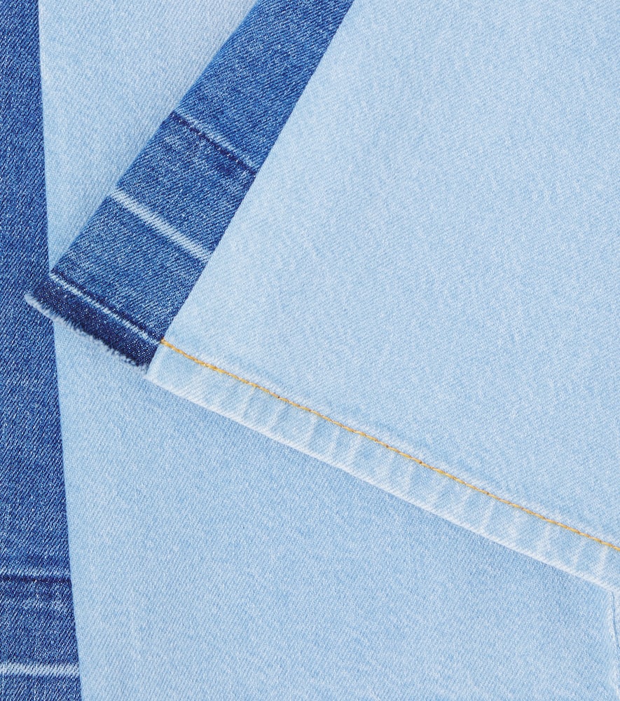 Chloé Kids Colorblocked flared jeans
