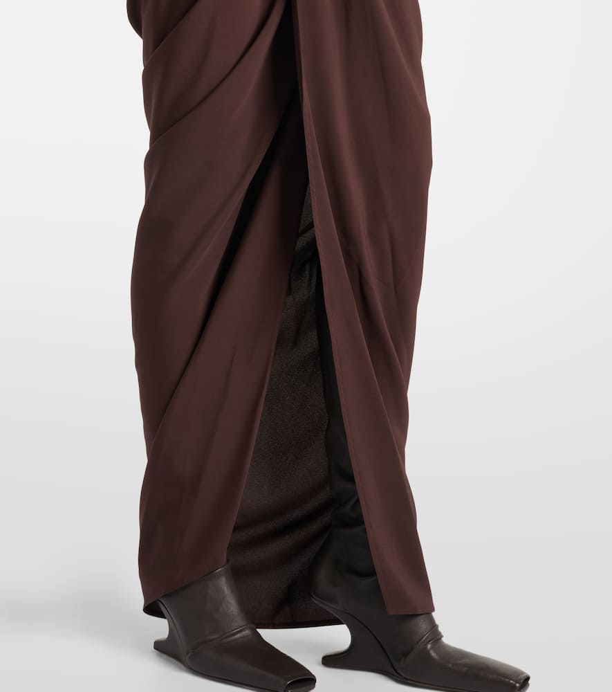Satin wrap gown