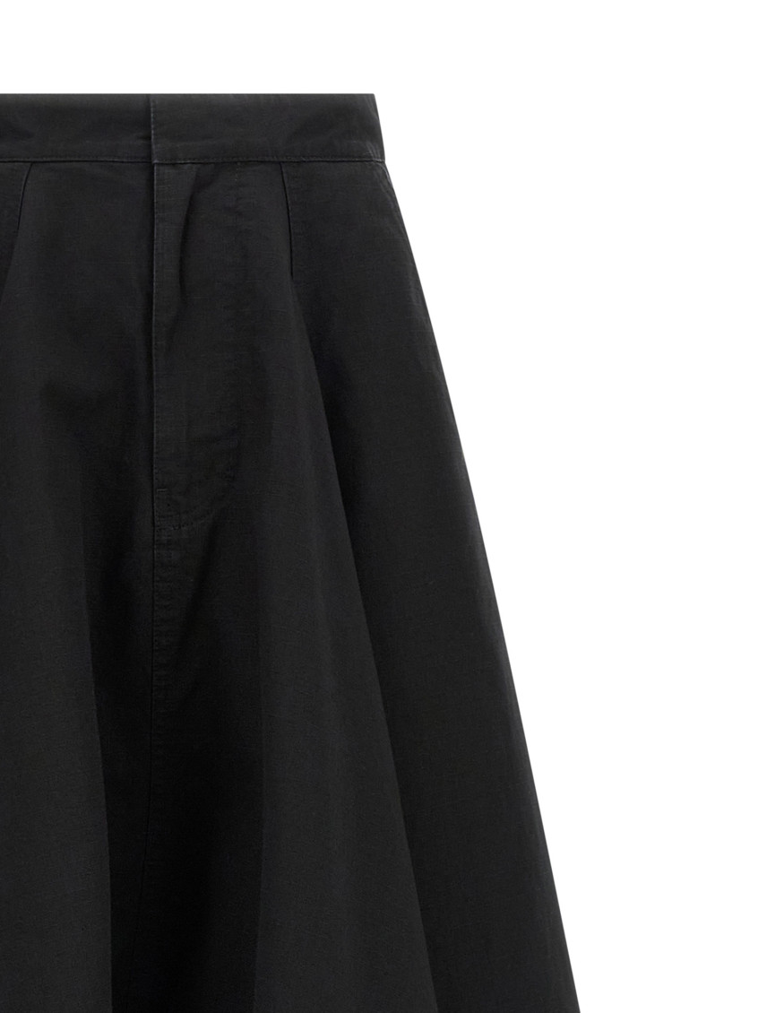 Balenciaga - high waist pleated silk nylon skirt