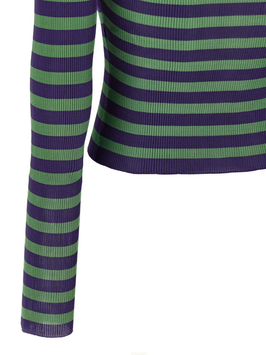 Striped Viscose Sweater Sweaters And Cardigans Multicolor