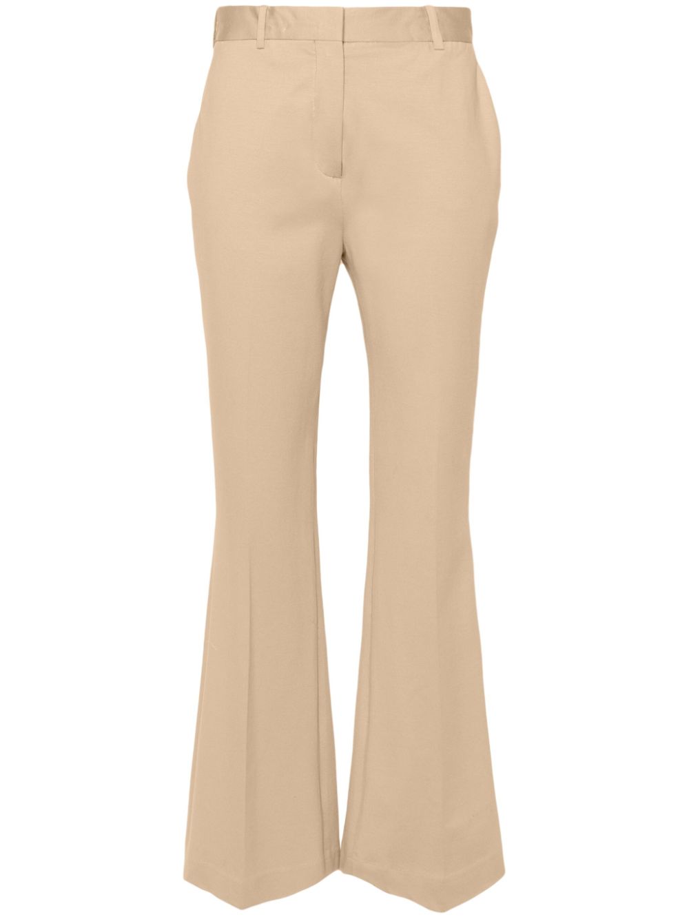 Straight-leg jersey trousers - Neutrals