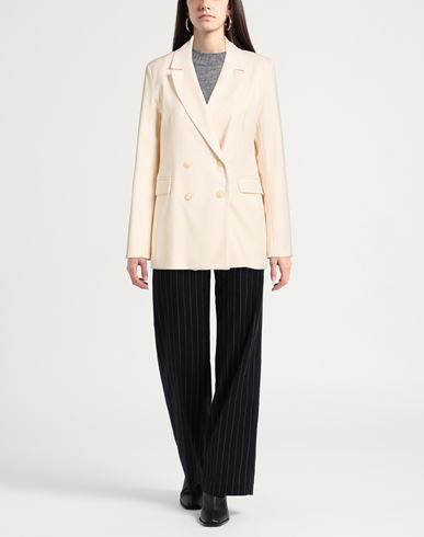 Même Road Woman Blazer Cream Size 6 Polyester, Rayon, Elastane