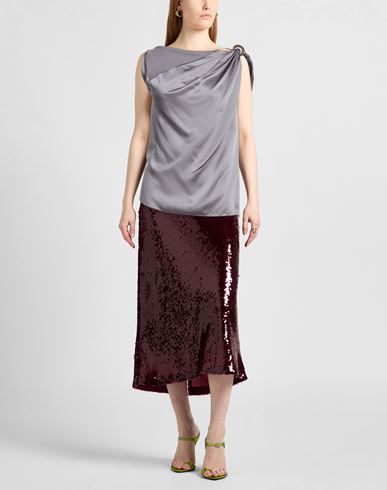 Woman Top Grey Size 6 Acetate, Viscose