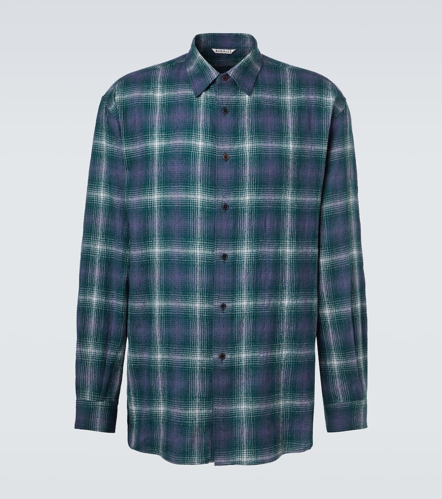 Checked wool shirt
