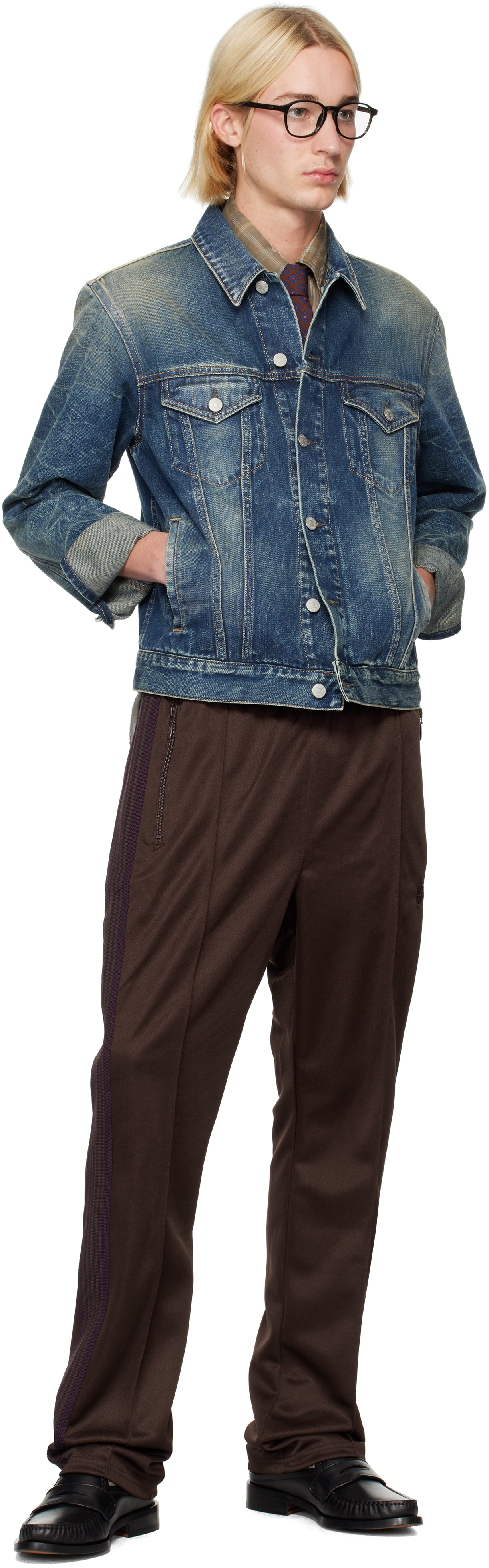 NEEDLES Brown Narrow Track Pants