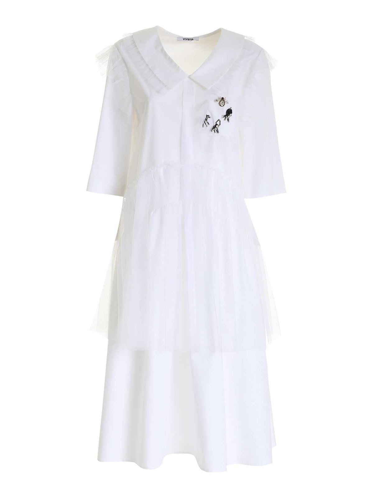 Details dress in white
