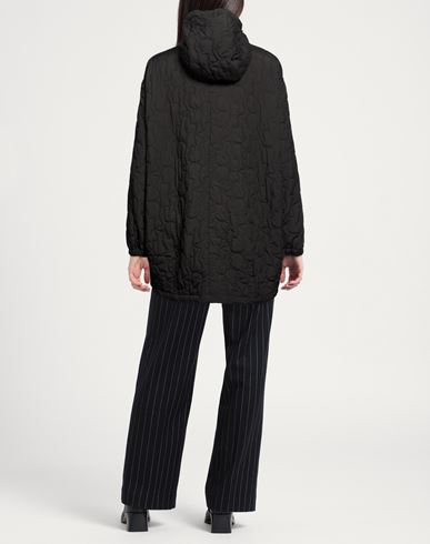 Woman Overcoat & Trench Coat Black Size L Recycled polyamide