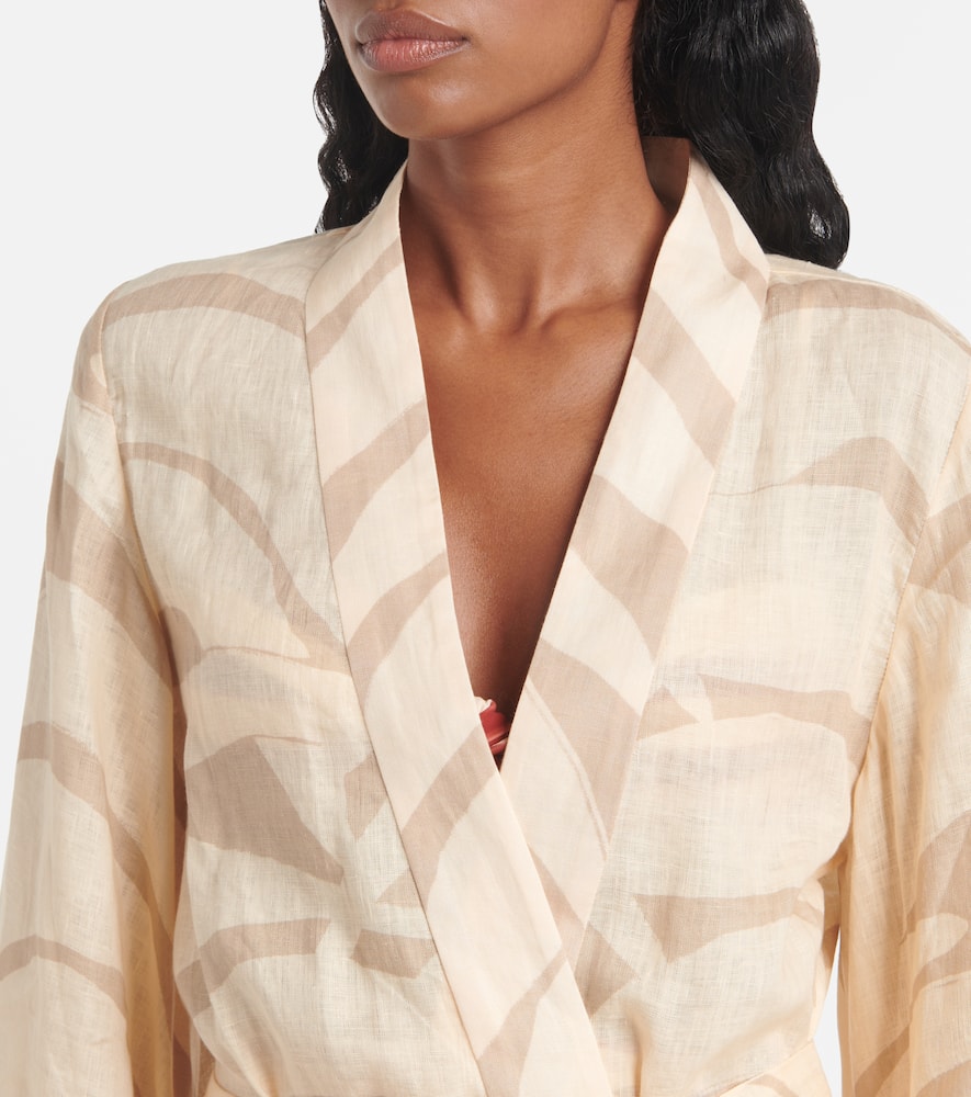 Johanna Ortiz Printed linen beach cover-up