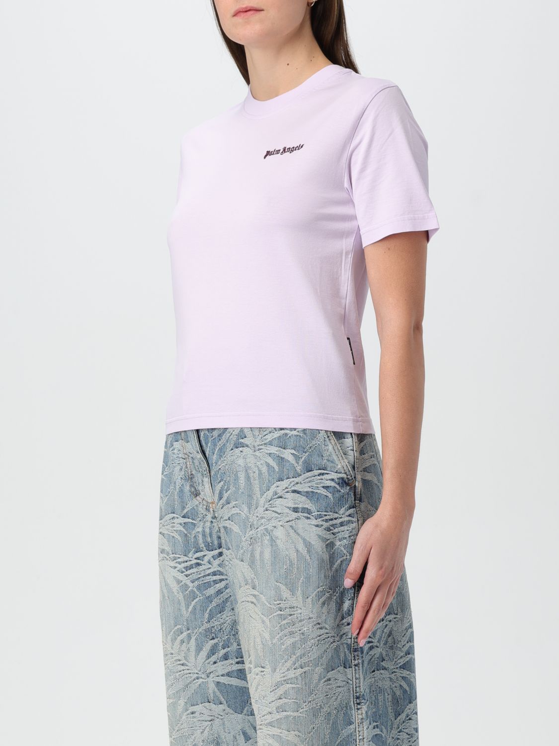 Logo fitted T-shirt - Purple