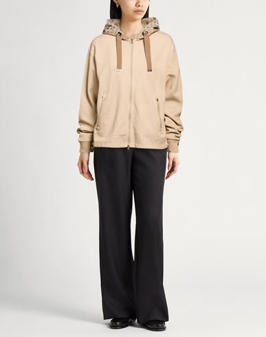 Woman Sweatshirt Camel Size 6 Cotton, Polyester