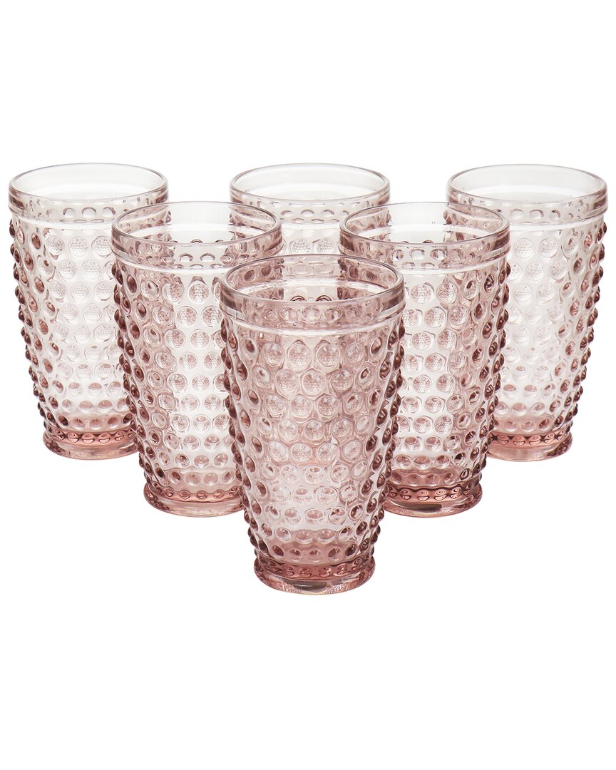 6pc Hobnail Handmade Glass Tumbler Set