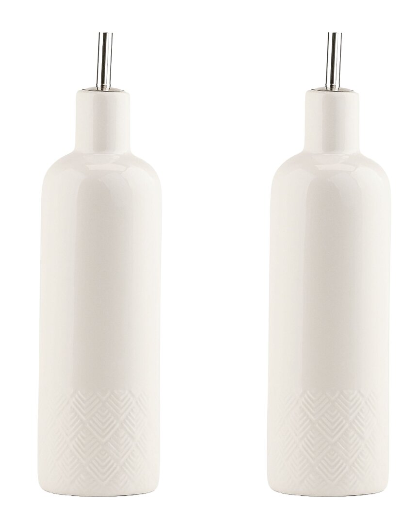 Embossed Marquis Trim Oil & Vinegar Cruet Set