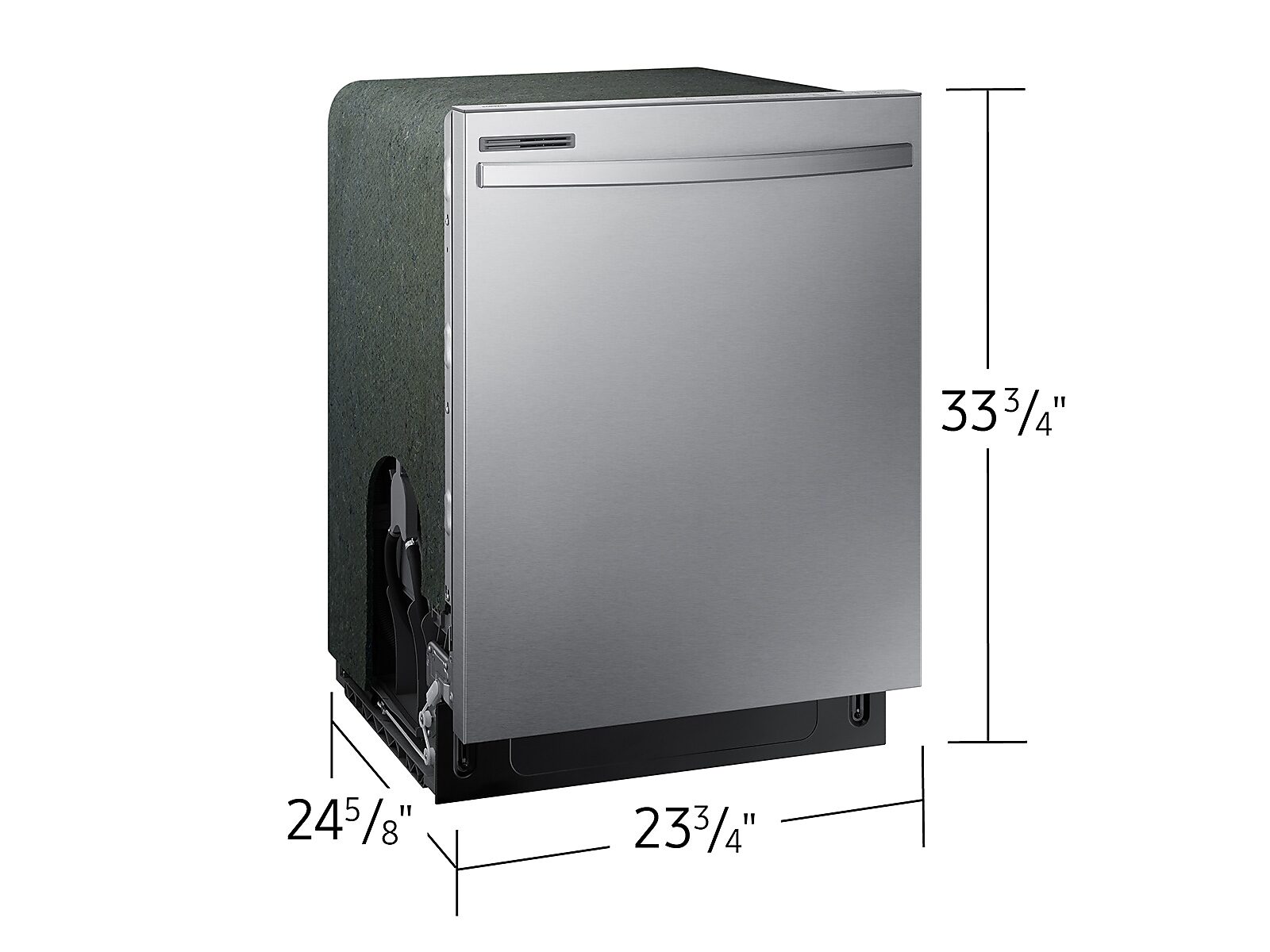 Fingerprint Resistant 53 dBA Dishwasher with Height-Adjustable Rack in Silver(DW80CG4021SRAA)