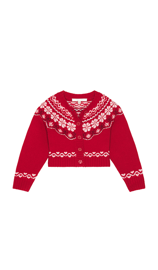LoveShackFancy Kids Wrenna Cardigan in Beige. 5. Also