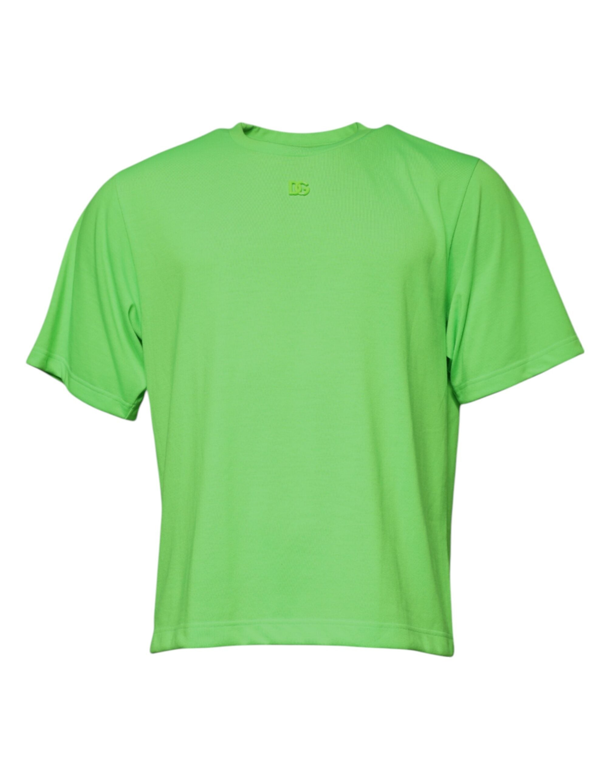 Logo-Embroidered Crew Neck T-Shirt — Green