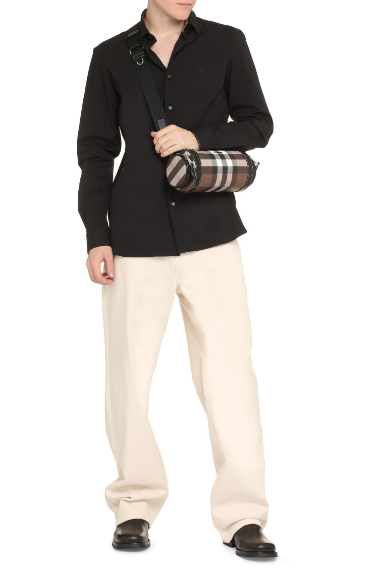Black Slim Solid Shirt