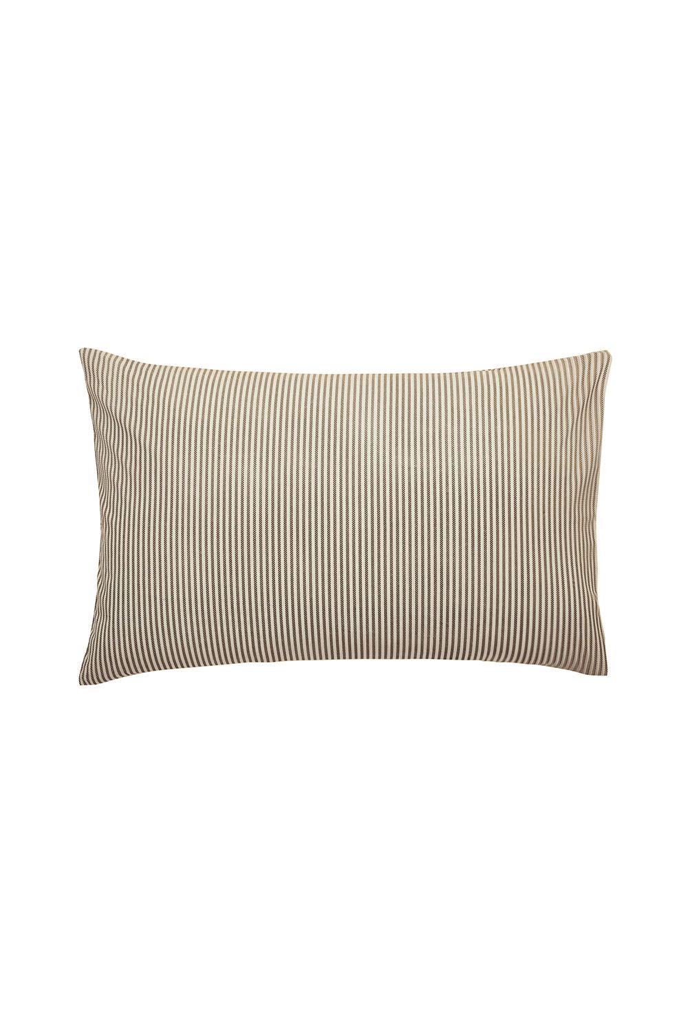Helena Springfield 'twill Stripe' Duvet Cover Set In Chocolate