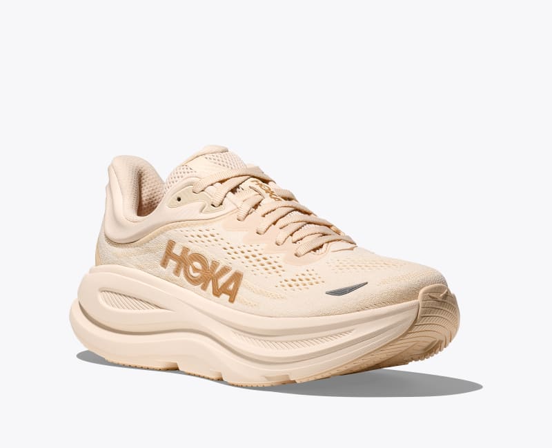 HOKA Women's Bondi 9 Shoes in Vanilla/Birch