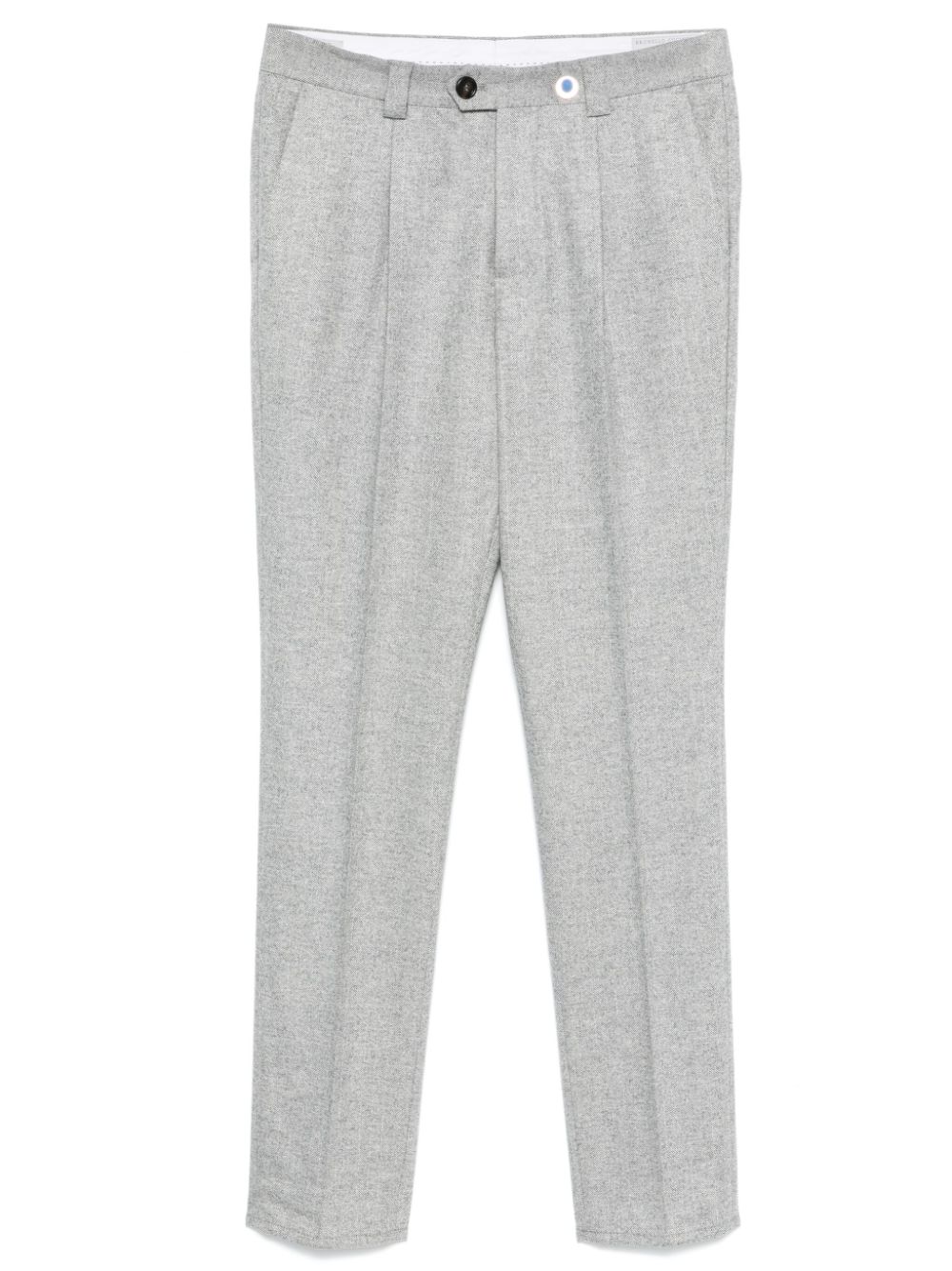 Herringbone-pattern trousers - Grey