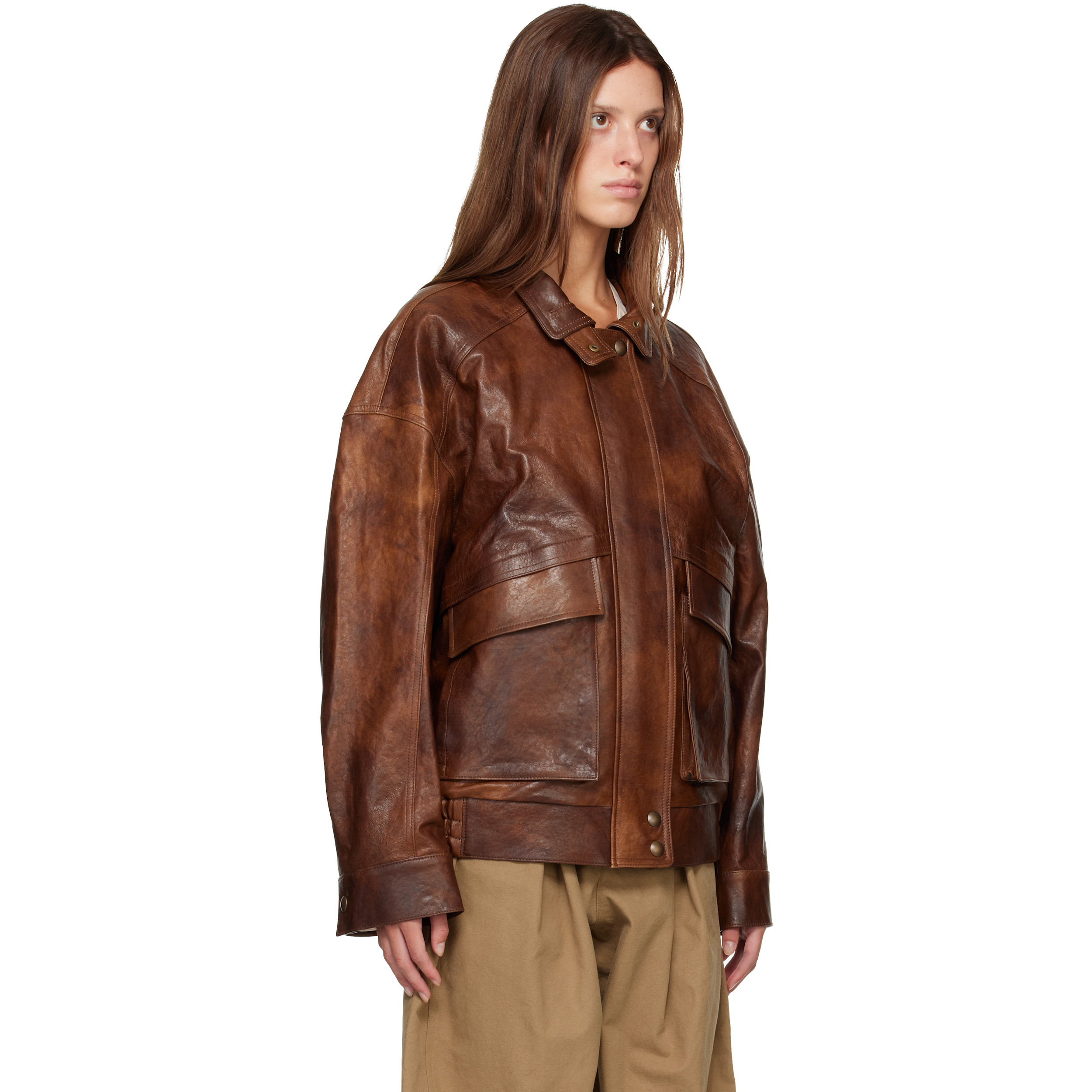 Brown Billy Lambskin Leather Jacket