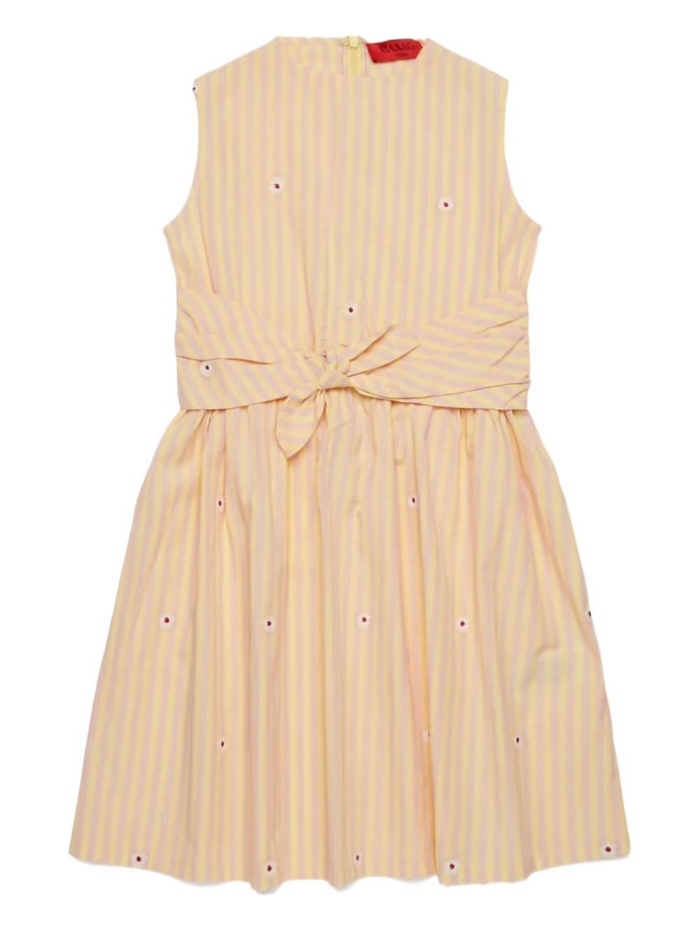 Striped sleeveless dress - Yellow