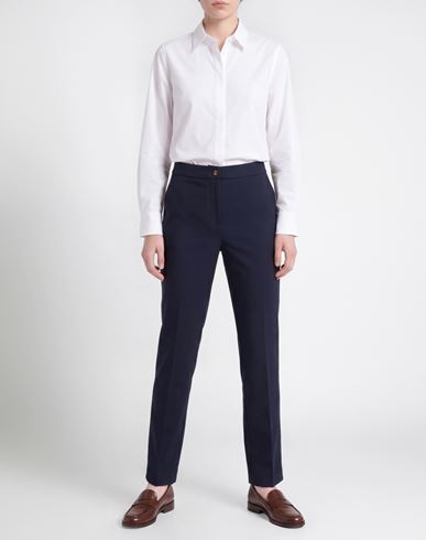 Elena Mirò Woman Pants Midnight blue Size 10 Cotton, Polyamide, Elastane