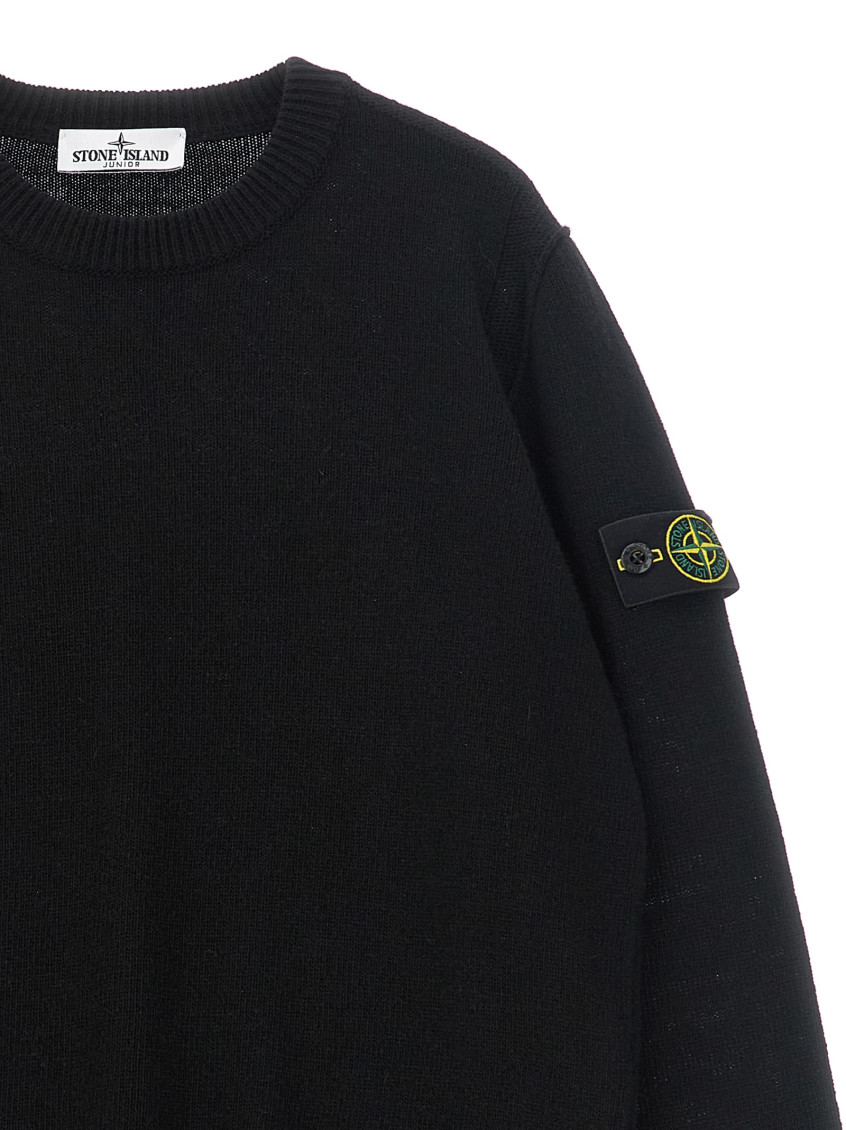Boys Black Crew Neck Sweater