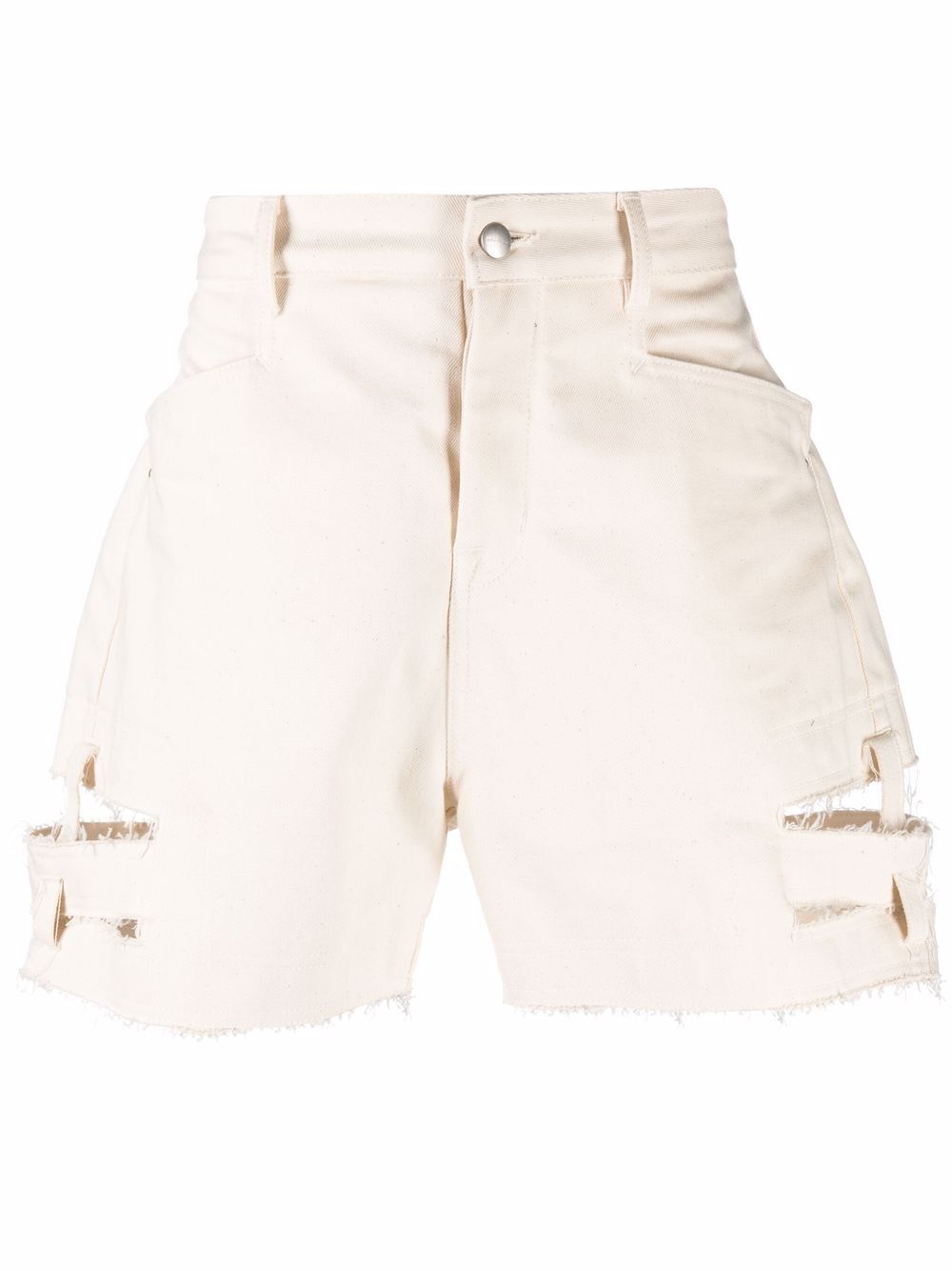 Distressed cut-off shorts - Neutrals