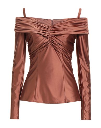 Woman Top Brown Size 10 Polyamide, Elastane