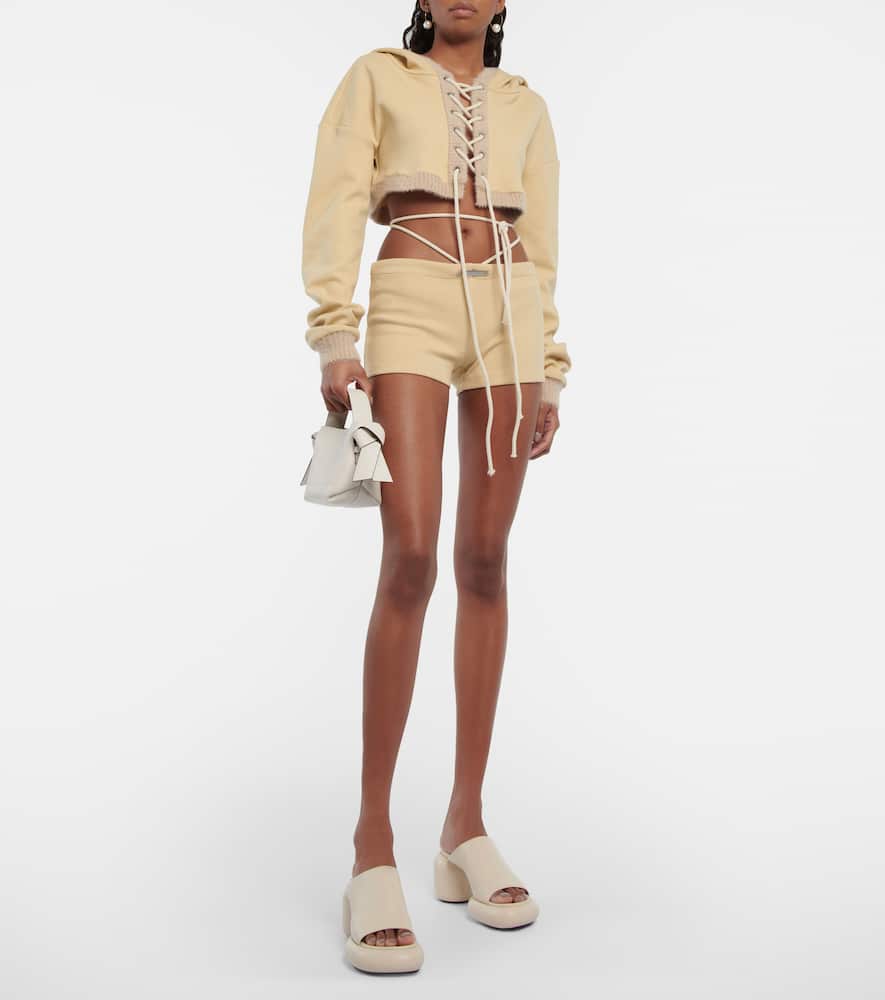 Didu Cropped fleece hoodie