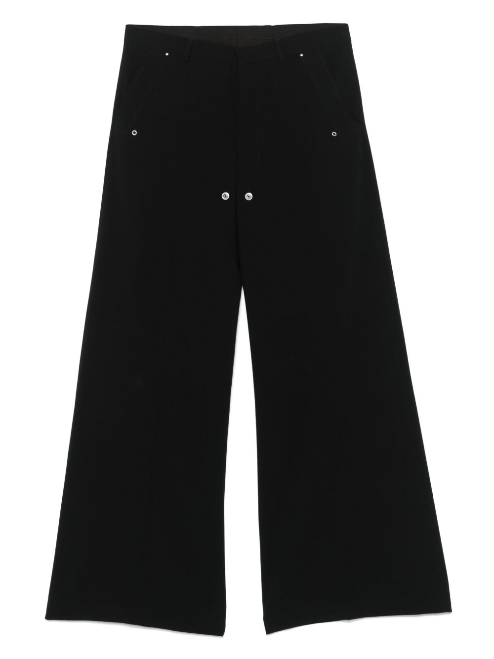 Eyelet-detailing pants - Black